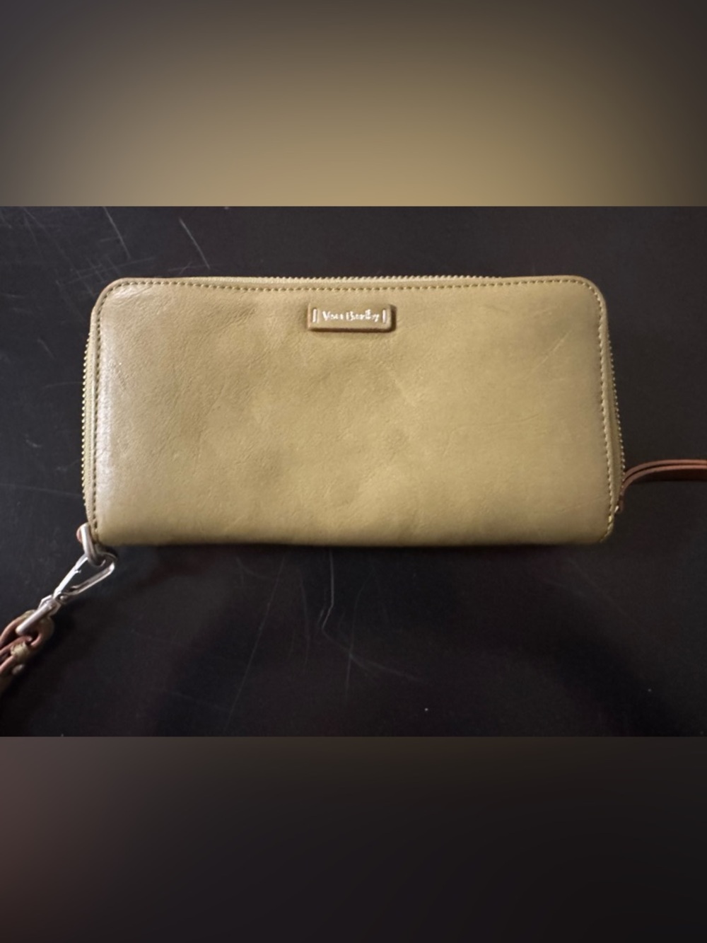 Vera Bradley Olive Green Zip Wallet - Picture 1 of 3